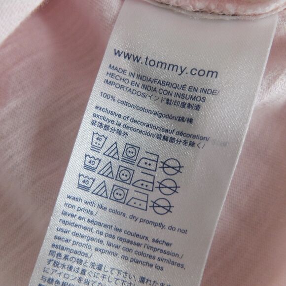 Tommy Hilfiger Denim Pink Cropped Fit Cotton Shirt Size Small - Picture 4 of 6